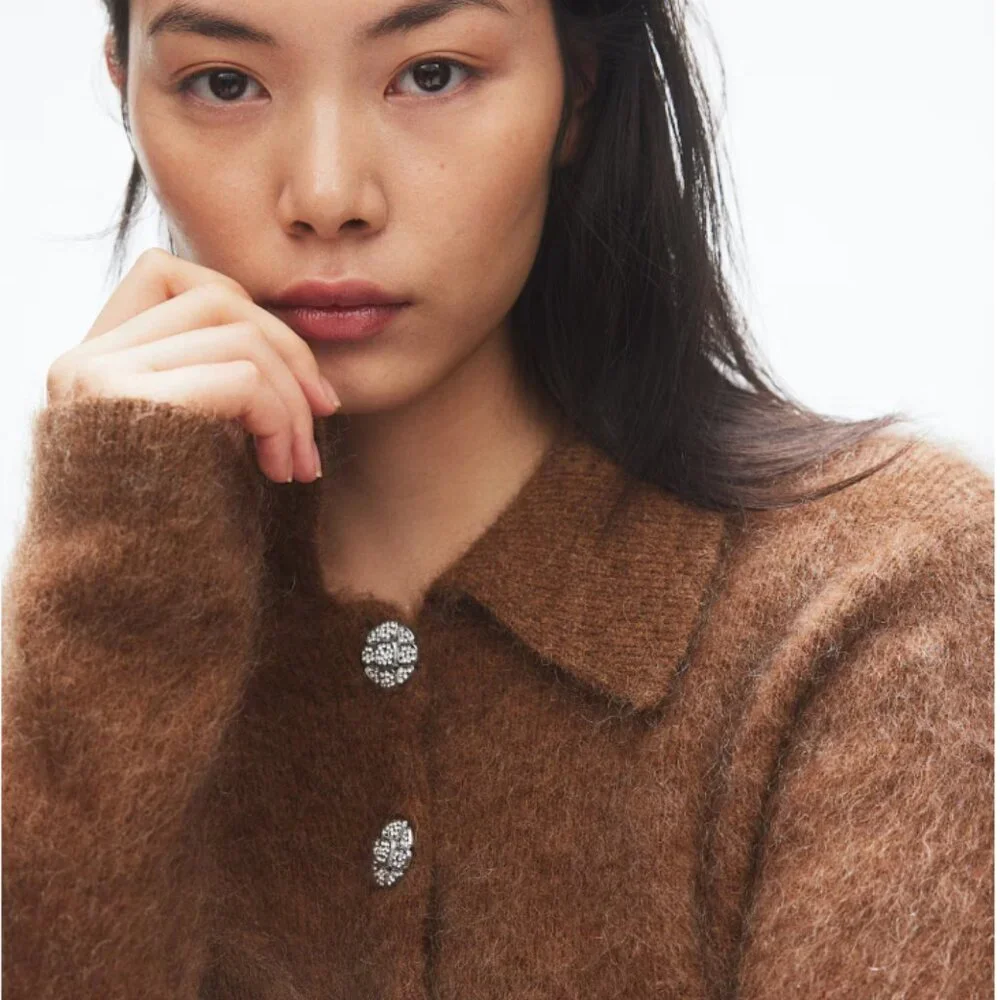 H&M Mohair-Blend Sweater with Collar - Picture 4 of 11